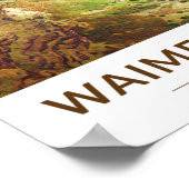 ワイメアキャニオン州パークハワイウォータカラー ポスター (角)