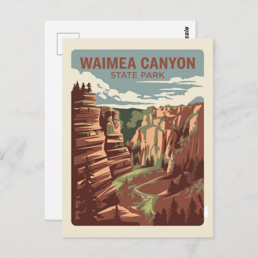 ワイメアキャニオン州パーク,ハワイ ポストカード (正面/裏面)