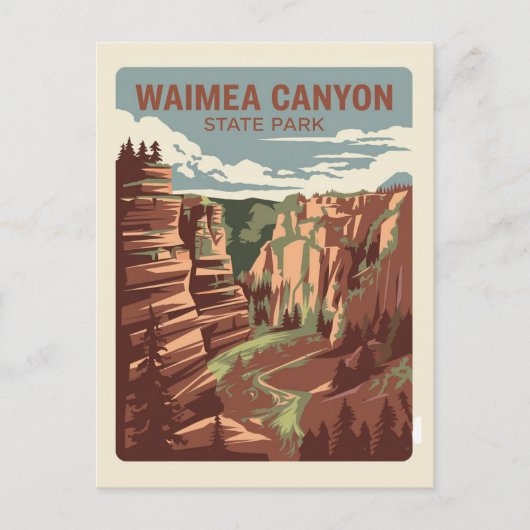ワイメアキャニオン州パーク,ハワイ ポストカード (正面)