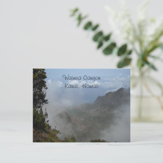 ワイメアキャニオン – カウアイ、ハワイ ポストカード (スタンド正面)