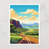 ワイメアハワイアートトラベルヴィンテージイラストレーション ポストカード (正面)