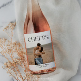 ワイモダンムミニマル結婚のワインラベル ワインラベル