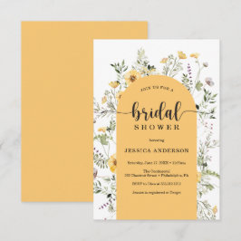 ワイモダンルドフラワーブライダルシャワー招待状 招待状