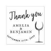 ワイモダンングラスありがとうご結婚ざう セルフインキングスタンプ (デザイン)