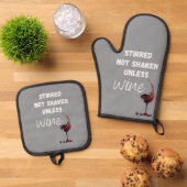 ワイモダンングレーでなければ揺らぐことはない 鍋つかみ&鍋敷きセット (トップダウン)