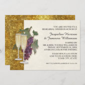 ワイモダンンシャンパングラステーマリハーサルディナー 招待状 (正面/裏面)