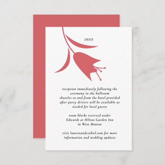 ワイモダンントゥリ結婚ップ エンクロージャーカード (正面/裏面)