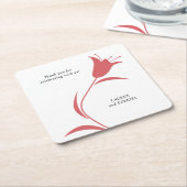 ワイモダンントゥリ結婚ップ スクエアペーパーコースター (アングル)