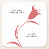 ワイモダンントゥリ結婚ップ スクエアペーパーコースター (正面)