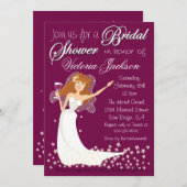 ワイモダンンブライダルシャワーカクテルパーティー招待状 招待状 (正面/裏面)