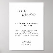 ワイモダンンボトルのサイン結婚を下さい ポスター (正面)