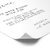 ワイモダンンボトルのサイン結婚を下さい ポスター (角)