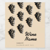 ワイモダンンラベルデザイン ワインラベル (シングルラベル)