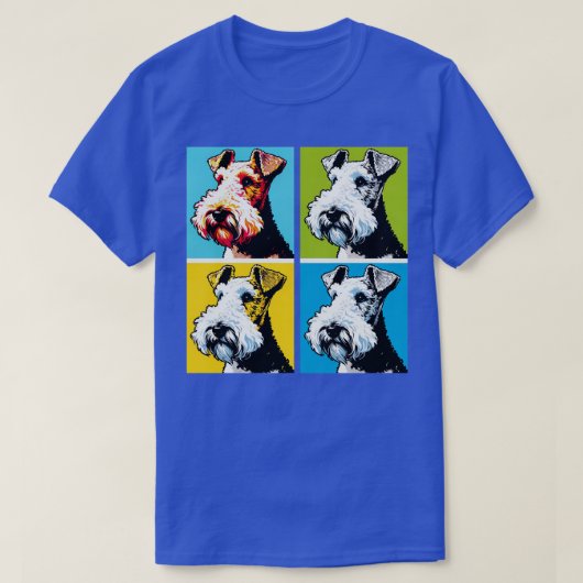 ワイヤキツネテリアアート愛犬家 Tシャツ (デザイン正面)