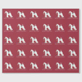 ワイヤキツネテリアシルエットクリスマスデザイン ラッピングペーパー (フラット)