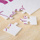 ワイヤキツネテリアシルエット水彩デザイン ジグソーパズル (側面)