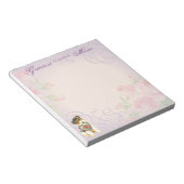 ワイヤキツネテリアハートママ ノートパッド (アングル)