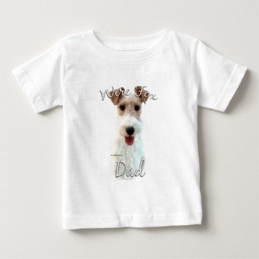 ワイヤキツネテリアパパ2 ベビーTシャツ (正面)