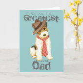 ワイヤキツネテリアパパ カード (黄色い花)