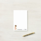 ワイヤキツネテリアパパ ポストイット (デスク上)