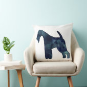 ワイヤキツネテリアブラックウォーターカラーシルエット クッション (椅子)