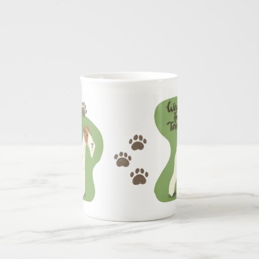 ワイヤキツネテリアマグ ボーンチャイナマグカップ (正面)