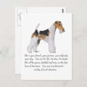 ワイヤキツネテリアメモリ/献身オス ポストカード (正面/裏面)