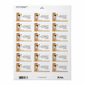 ワイヤキツネテリアラストデザイン住所 シール (フルシート)