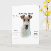 ワイヤキツネテリア履歴デザイン カード (黄色い花)