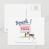 ワイヤキツネテリア投票音声 ポストカード (正面/裏面)