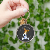 ワイヤキツネテリアIAAM キーホルダー (手)