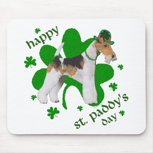 ワイヤキツネテリアSt patricks day マウスパッド (正面)