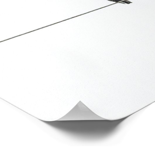 ワイヤシンプルー上の鳥の手書きイラストレーション ポスター (角)