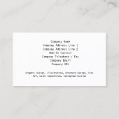 ワイヤターコイズグローブアメリカズ名刺 名刺 (裏面)