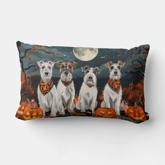 ワイヤフォステリアハロウィン不気味 ランバークッション (裏面)