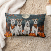 ワイヤフォステリアハロウィン不気味 ランバークッション (ブランケット)