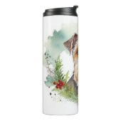 ワイヤフォックステリアクリスマスリースフェスティバルカップ タンブラー (回転左)