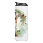 ワイヤフォックステリアクリスマスリースフェスティバルカップ タンブラー (回転右)