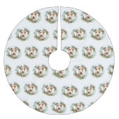 ワイヤフォックステリアクリスマスリースフェスティバルカップ ブラッシュドポリエステルツリースカート (正面)