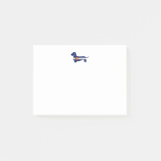 ワイヤフォールドダックシュント州コロラド州旗シルエット ポストイット (正面)