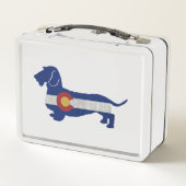 ワイヤフォールドダックシュント州コロラド州旗シルエット メタルランチボックス (裏面)