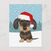 ワイヤフォールドダッシュントホリデーカワイペットドッグカスタム ポストカード (正面)