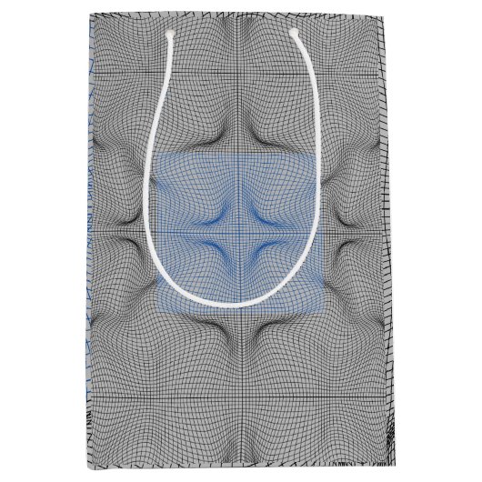 ワイヤフレームパターン08.B LGrey BG ミディアムペーパーバッグ (正面)