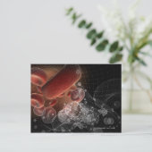 ワイヤフレーム内の赤血球 ポストカード (スタンド正面)