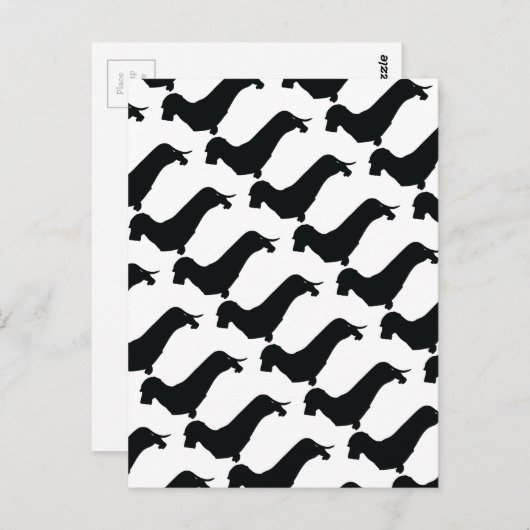 ワイヤヘアダックスシャント葉書 ポストカード (正面/裏面)