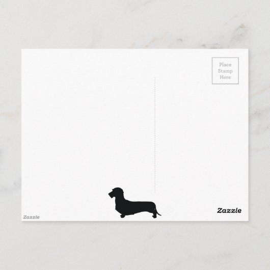 ワイヤヘアダックスシャント葉書 ポストカード (裏面)