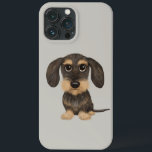 ワイヤヘアドダックスフント |かわいい漫画の犬テッケル iPhone 13 PRO MAXケース<br><div class="desc">盗聴されたダックスフント・ラバーのiPhoneケース。イノシシと黄褐色のテッケル。</div>