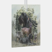 ワイヤヘアポインタ、アウトドア狩り ガラスオーナメント (正面右)