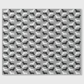 ワイヤヘアードダックシュントのシルエットのパターン ラッピングペーパー (フラット)