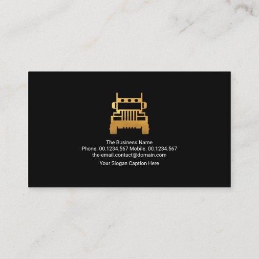 ワイヤメッシュテクスチャモスタイリッシュノグラム金ゴールドトラック 名刺 (裏面)